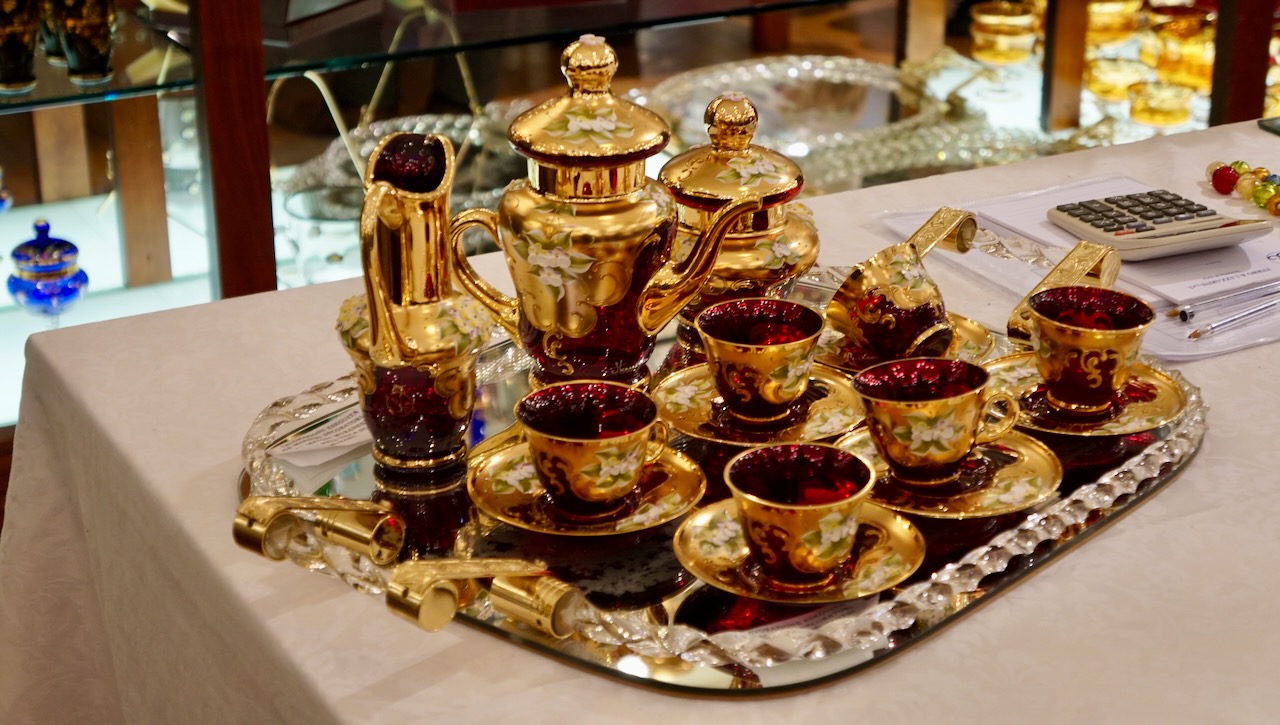 Tea sets like this Murano ensemble have been prized by royalty and the rich and famous.